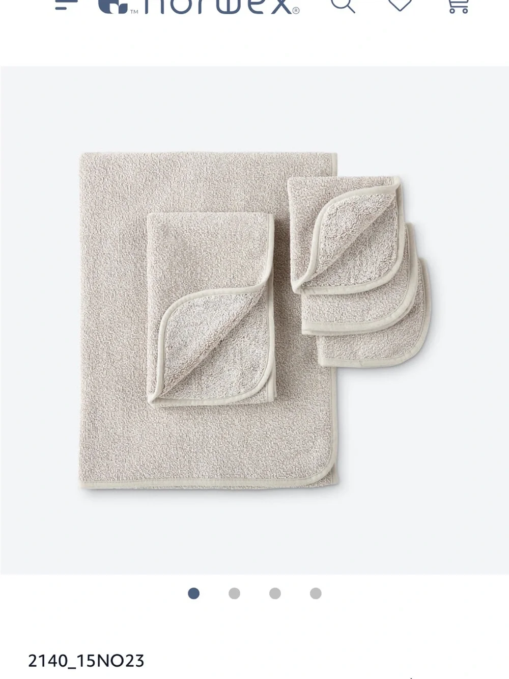 Norwex Ultra Plush Towel Set. Heathered Oatmeal color